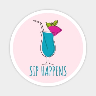 Tropical Blue Sip Happens Magnet